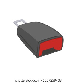 Seatbelt Clips, Automotive Flat Illustration Isolated