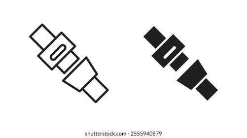 Seatbelt flat simple vector symbols illustration.