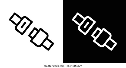Seatbelt icon. Logotype vector set