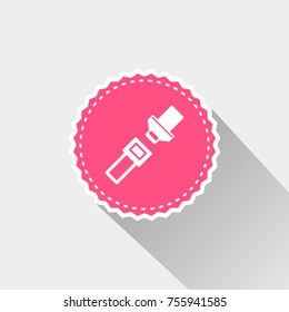 Seatbelt icon with long shadow