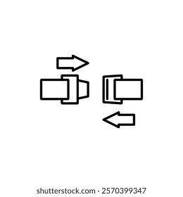 Seatbelt icon Outline thin set