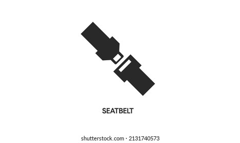Seatbelt Icon. Vector flat editable illustration sofa seatbelt