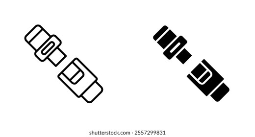 Seatbelt Icon vector. liner and flat style icons set.