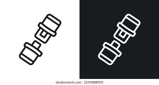 Seatbelt icons. vector set in black colors