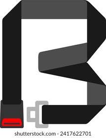 
Seatbelt Letter Alphabet Vector Element