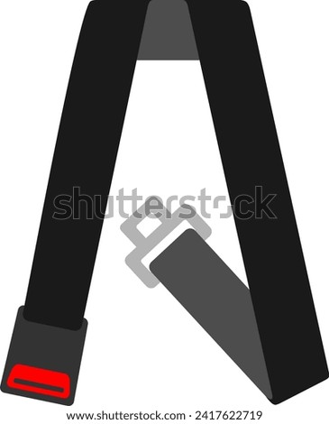 
Seatbelt Letter Alphabet Vector Element