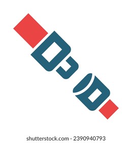 Seatbelt Vector Glyph Two Color Icon For Personal And Commercial Use.
