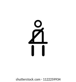 Seatbelt vector icon