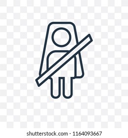Seatbelt vector icon isolated on transparent background, Seatbelt logo concept
