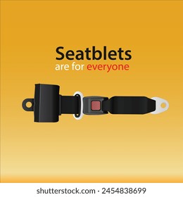 Seatbelts are for everyone illustration. This illustration has been designed in high quality vector based drawing. 