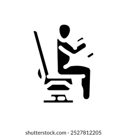 seated arm curls dumbbells pregnant fitness glyph icon vector. seated arm curls dumbbells pregnant fitness sign. isolated symbol illustration