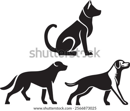  A seated dog with an elegant posture, symbolizing calm vigilance and loyalty.