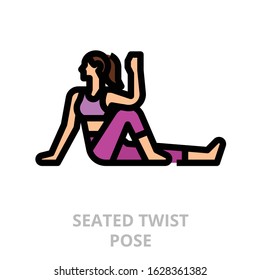 Seated icon for website, application, printing, document, poster design, etc.