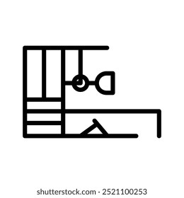 ícone de linha sentado design de vetor de linha em estilo moderno