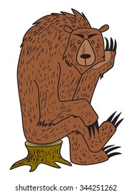 Seated Russian bear