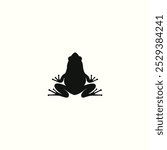 seating frog, silhouette frog vector, frog icon, 