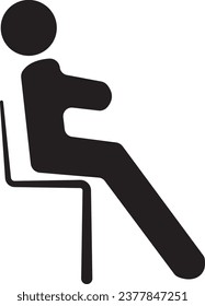 Seating man icon vector illustration