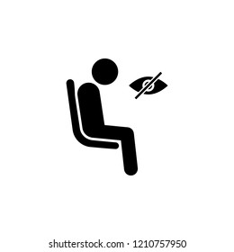 seating place for blindplace with wifi. Element of priority seating area in transport icon for mobile concept and web apps. Detailed place for blind icon