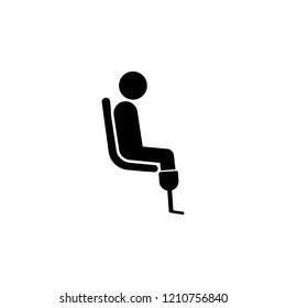 seating place for disabledManual Types (Russian). Element of priority seating area in transport icon for mobile concept and web apps. Detailed place for disabled icon