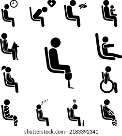 seating place for disabledManual Types (Russian) icon in a collection with other items