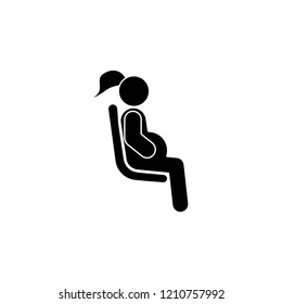 seating place for pregnantplace for child. Element of priority seating area in transport icon for mobile concept and web apps. Detailed place for pregnant icon