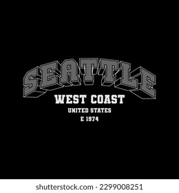 seatle t-shirt design and more.Vector