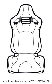 Seats Car - vector illustration - Out line