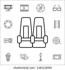seats in cinema icon. Cinema icons universal set for web and mobile