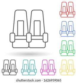 seats in cinema multi color style icon. Simple thin line, outline vector of cinema icons for ui and ux, website or mobile application