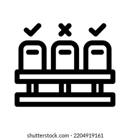 seats distance icon or logo isolated sign symbol vector illustration - high quality black style vector icons
