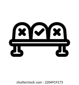 seats distance icon or logo isolated sign symbol vector illustration - high quality black style vector icons
