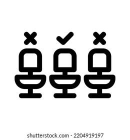 seats distance icon or logo isolated sign symbol vector illustration - high quality black style vector icons
