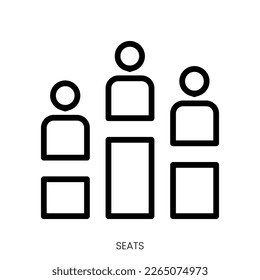 seats icon. Line Art Style Design Isolated On White Background
