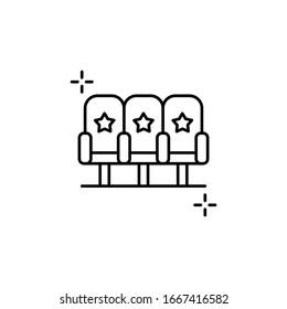 Seats icon. Simple line, outline vector elements of theatre for ui and ux, website or mobile application