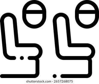 Icono de Vacantes. Diseño De Estilo Lineal Delgado Aislado Sobre Fondo Blanco