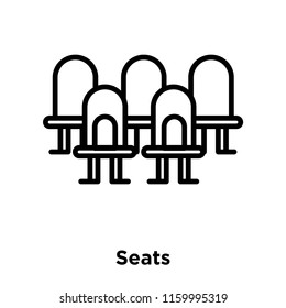Seats icon vector isolated on white background, Seats transparent sign , line or linear sign, element design in outline style
