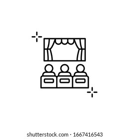 Seats, platform icon. Simple line, outline vector elements of theatre for ui and ux, website or mobile application