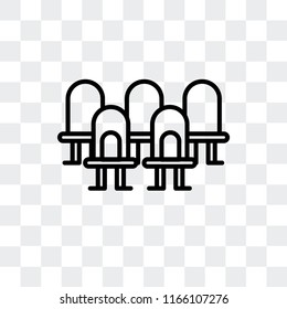 Seats vector icon isolated on transparent background, Seats logo concept