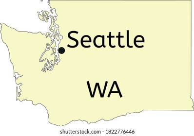 Lage in der Stadt Seattle auf der Washington-Karte