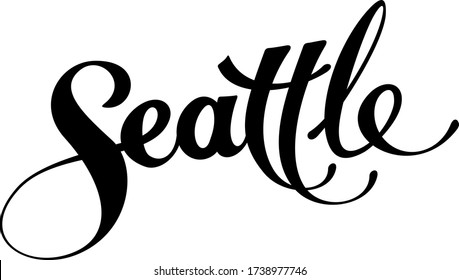 Seattle - custom calligraphy text