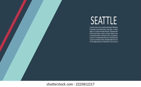 Seattle Kraken ice hockey team uniform colors. Template for presentation or infographics.