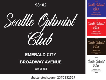 seattle  optimist club slogan graphic design