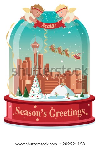 Seattle Season's Greetings Card