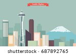 Seattle skyline. vector illustration