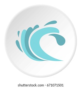 Seaway icon in flat circle isolated vector illustration for web