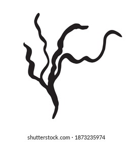 seaweed. algae silhouette icon. vector sign