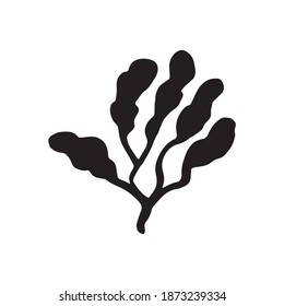 seaweed. algae silhouette icon. vector sign