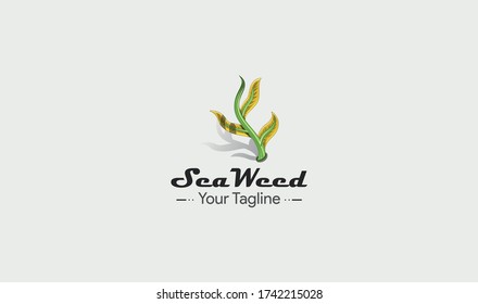 Seaweed business logo - vector stock