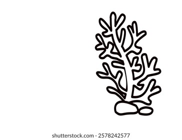 seaweed cartoon image. Isolated vector illustration