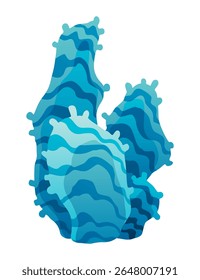 Seaweed and corals isolated on white background. Underwater algae. Aquarium plant. Vector marine life. Vector isolated corals and algae. Underwater flora
